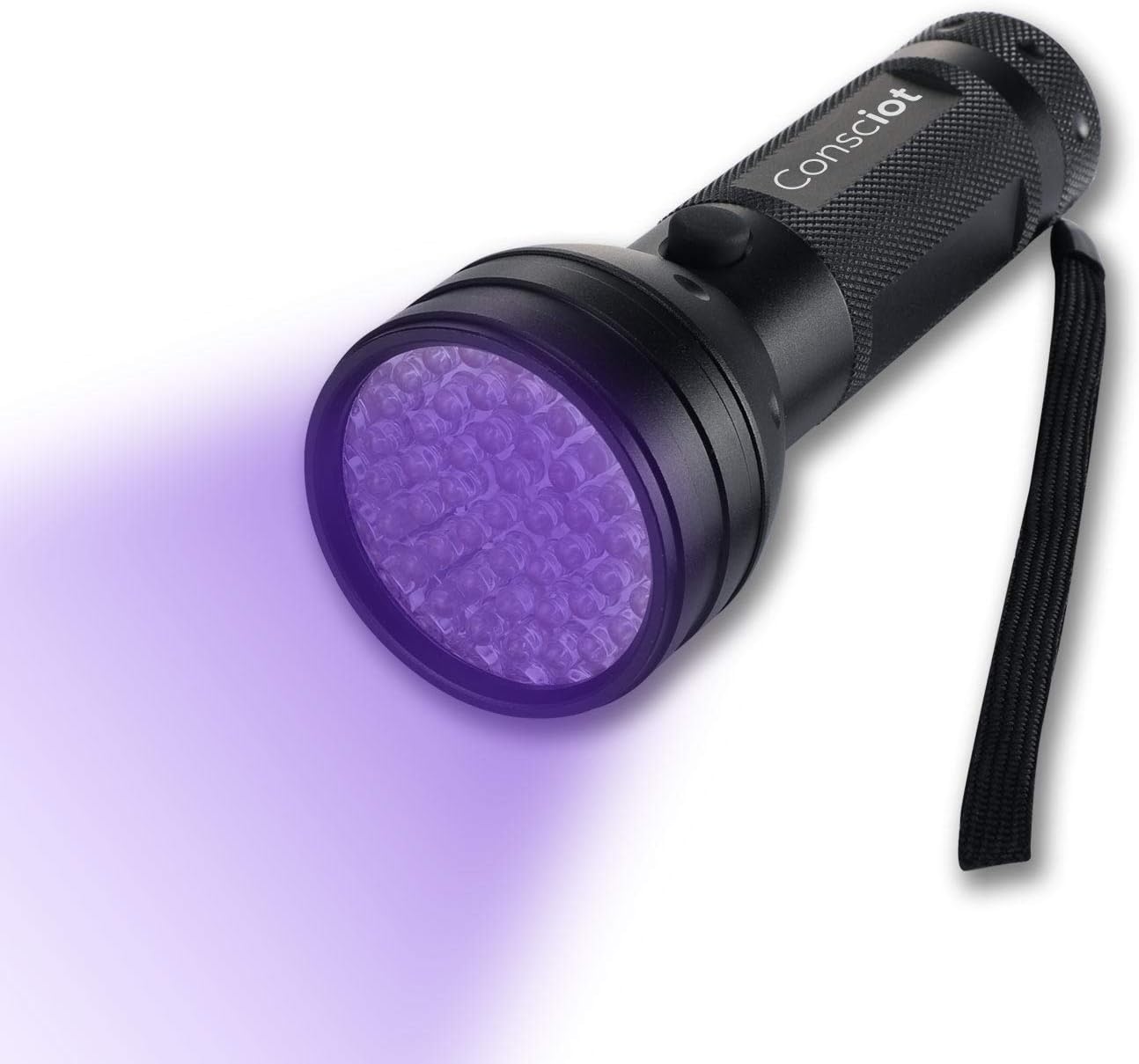 consciot 51 led uv 手电筒黑灯 395 纳米紫外线手电筒宠物尿液检测器